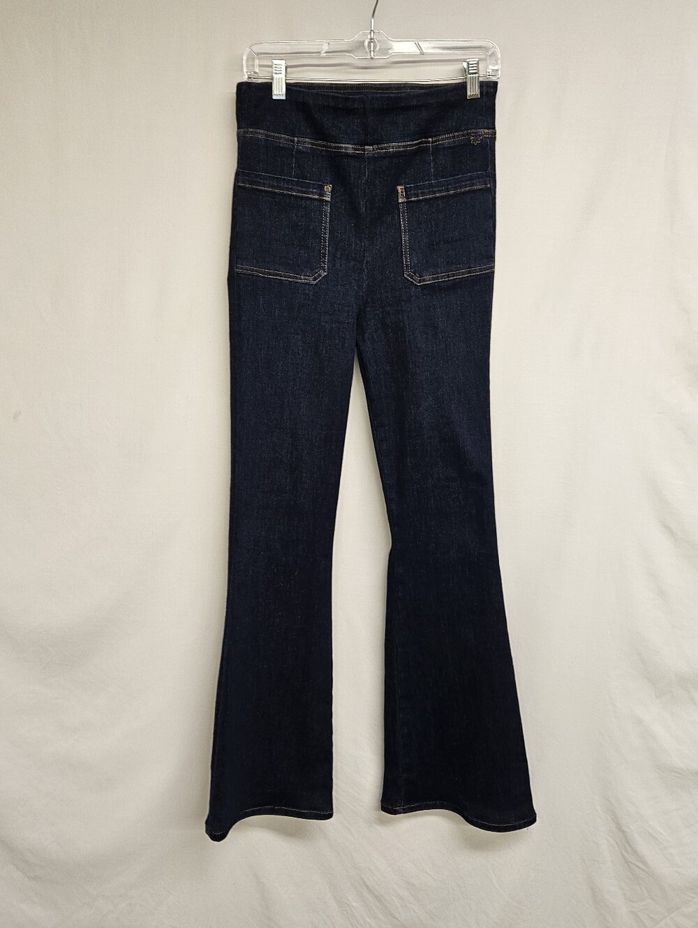 Frame Bardot Jetset Pull-On Bootcut Jeans Keller Wash Patch Pocket Size 2 - Picture 4 of 14